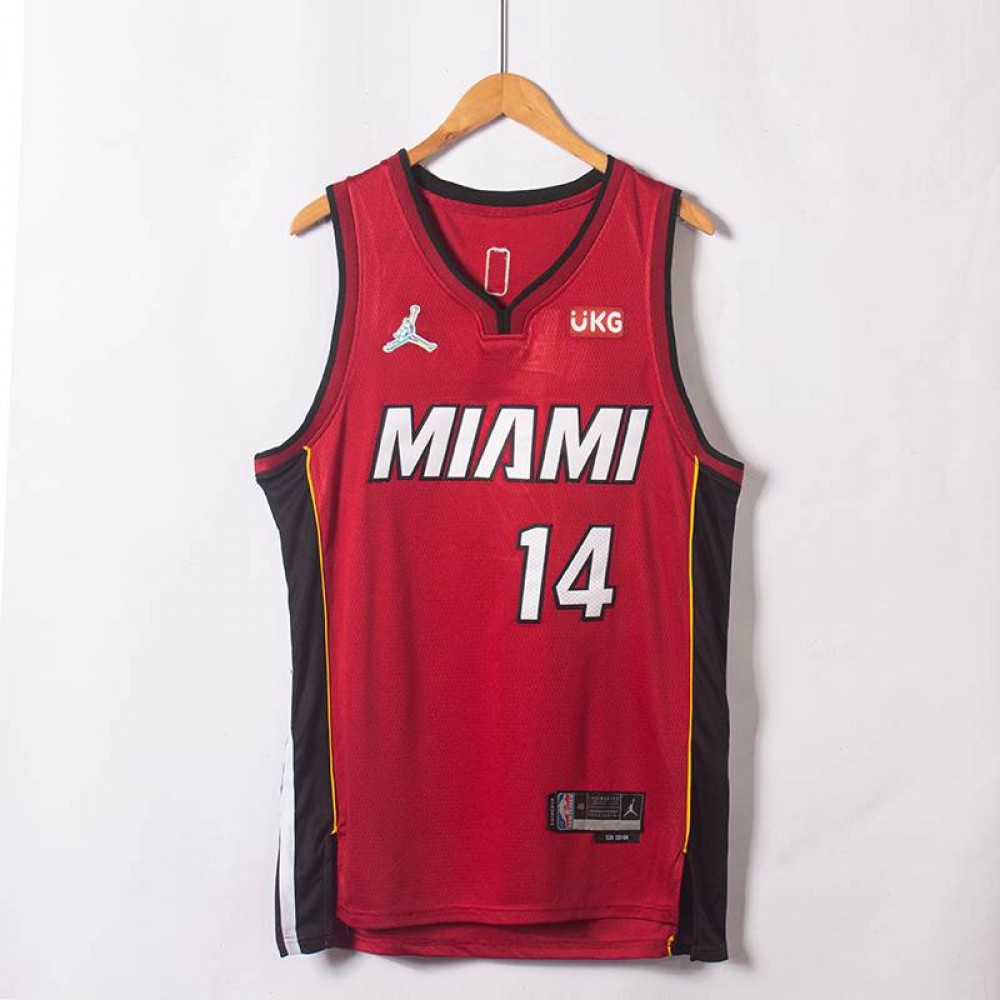 Camiseta Tyler Herro #14 Miami Heat Edicion 75 Aniversario Rojo Camiseta Tyler Herro #14 Miami Heat Edicion 75 Aniversario Rojo