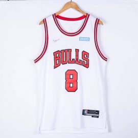 Camiseta Zach LaVine #8 Chicago Bulls Edición 75 Aniversario Blanco