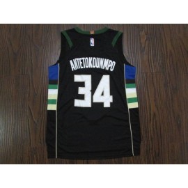 Camiseta Giannis Antetokounmpo #34 Milwaukee Buck Negro Niño Camiseta Giannis Antetokounmpo #34 Milwaukee Buck Negro Niño