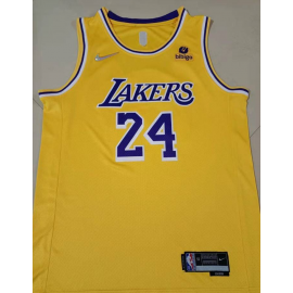 Camiseta Kobe Bryant #24 Los Angeles Lakers Edición 75 Aniversario Amarillo
