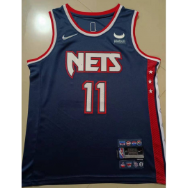Camiseta Kyrie Irving #11 Brooklyn Nets 2022 Edición 75 Aniversario City Edition Azul Real