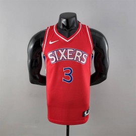 Camiseta Allen Iverson #3 Philadelphia 76ers Rookie Edition Rojo