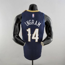 Camiseta Brandon Ingram #14 New Orleans Pelicans Edición 75 Aniversario Azul Marino Camiseta Brandon Ingram #14 New Orleans Pelicans Edición 75 Aniversario Azul Marino