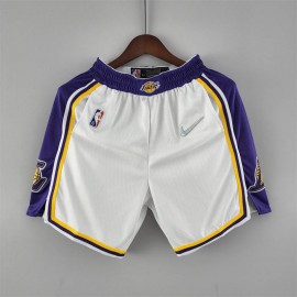 Pantalon Corto De Bolsillo Los Angeles Lakers Edición 75 Aniversario Blanco