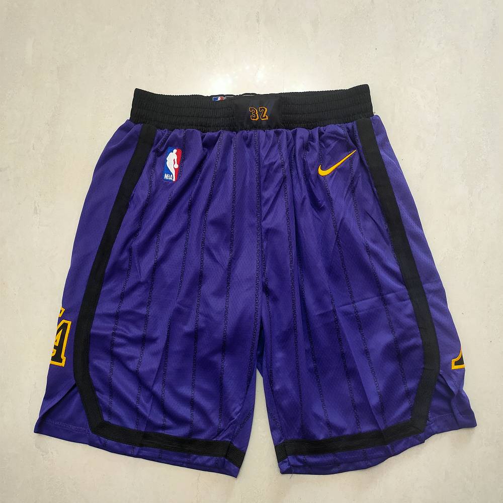Pantalon Corto Los Angeles Lakers Púrpura/Negro