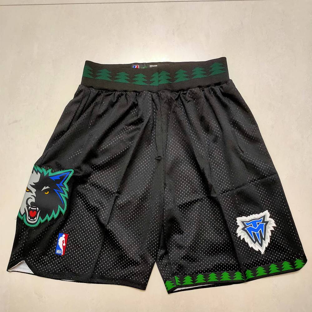 Pantalon Corto Minnesota Timberwolves Negro