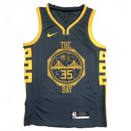 Camiseta Kevin Durant #35 Golden State Warriors 2018 Negro