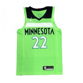 Camiseta Andrew Wiggins #22 Minnesota Timberwolves Edición Flyer Verde Fluorescente