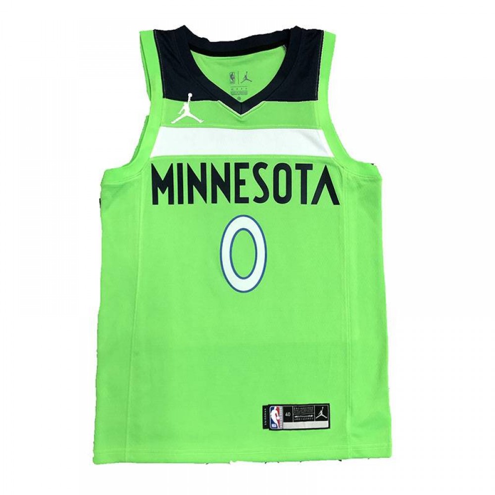 Camiseta Bill Russell #0 Minnesota Timberwolves Edición Flyer Verde Fluorescente Camiseta Bill Russell #0 Minnesota Timberwolves Edición Flyer Verde Fluorescente