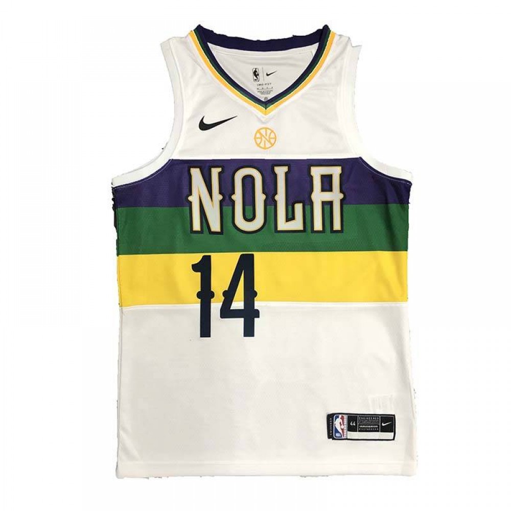 Camiseta Brandon Ingram #14 New Orleans Pelicans 2018 City Edition Blanco Camiseta Brandon Ingram #14 New Orleans Pelicans 2018 City Edition Blanco