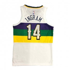 Camiseta Brandon Ingram #14 New Orleans Pelicans 2018 City Edition Blanco Camiseta Brandon Ingram #14 New Orleans Pelicans 2018 City Edition Blanco