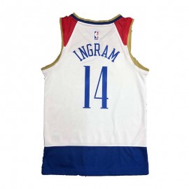 Camiseta Brandon Ingram #14 New Orleans Pelicans 2020 City Edition Blanco Camiseta Brandon Ingram #14 New Orleans Pelicans 2020 City Edition Blanco