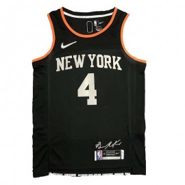 Camiseta Derrick Rose #4 New York Knicks Edición Glory Negro