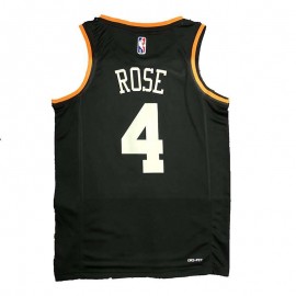 Camiseta Derrick Rose #4 New York Knicks Edición Glory Negro Camiseta Derrick Rose #4 New York Knicks Edición Glory Negro