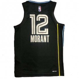 Camiseta Ja Morant #12 Memphis Grizzlies Edición Glory Negro Camiseta Ja Morant #12 Memphis Grizzlies Edición Glory Negro