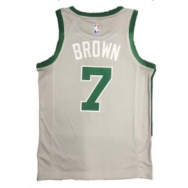 Camiseta Jaylen Brown #7 Boston Celtics Gris Camiseta Jaylen Brown #7 Boston Celtics Gris