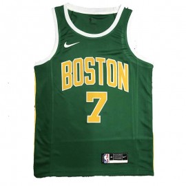 Camiseta Jaylen Brown #7 Boston Celtics Verde/Amarillo