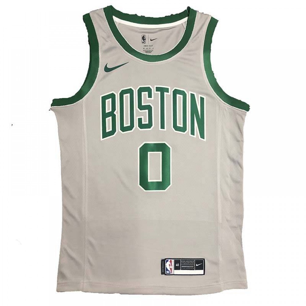 Camiseta Jayson Tatum #0 Boston Celtics Gris Camiseta Jayson Tatum #0 Boston Celtics Gris