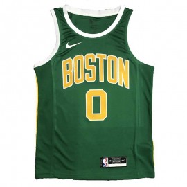 Camiseta Jayson Tatum #0 Boston Celtics Verde/Amarillo