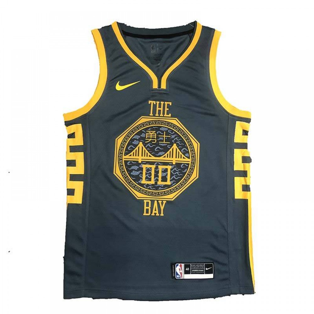 Camiseta Jonathan Kuminga #00 Golden State Warriors 2018 Negro Camiseta Jonathan Kuminga #00 Golden State Warriors 2018 Negro