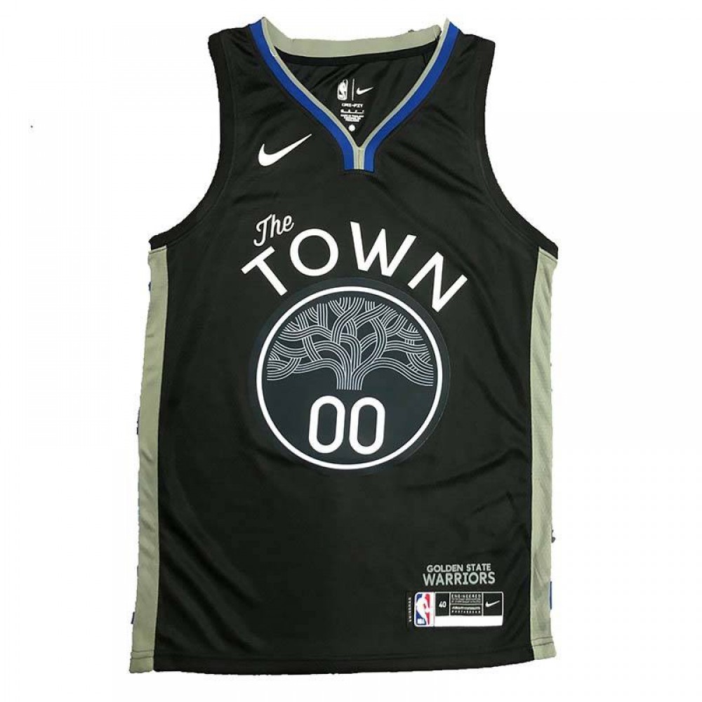 Camiseta Jonathan Kuminga #00 Golden State Warriors 2020 Negro Camiseta Jonathan Kuminga #00 Golden State Warriors 2020 Negro