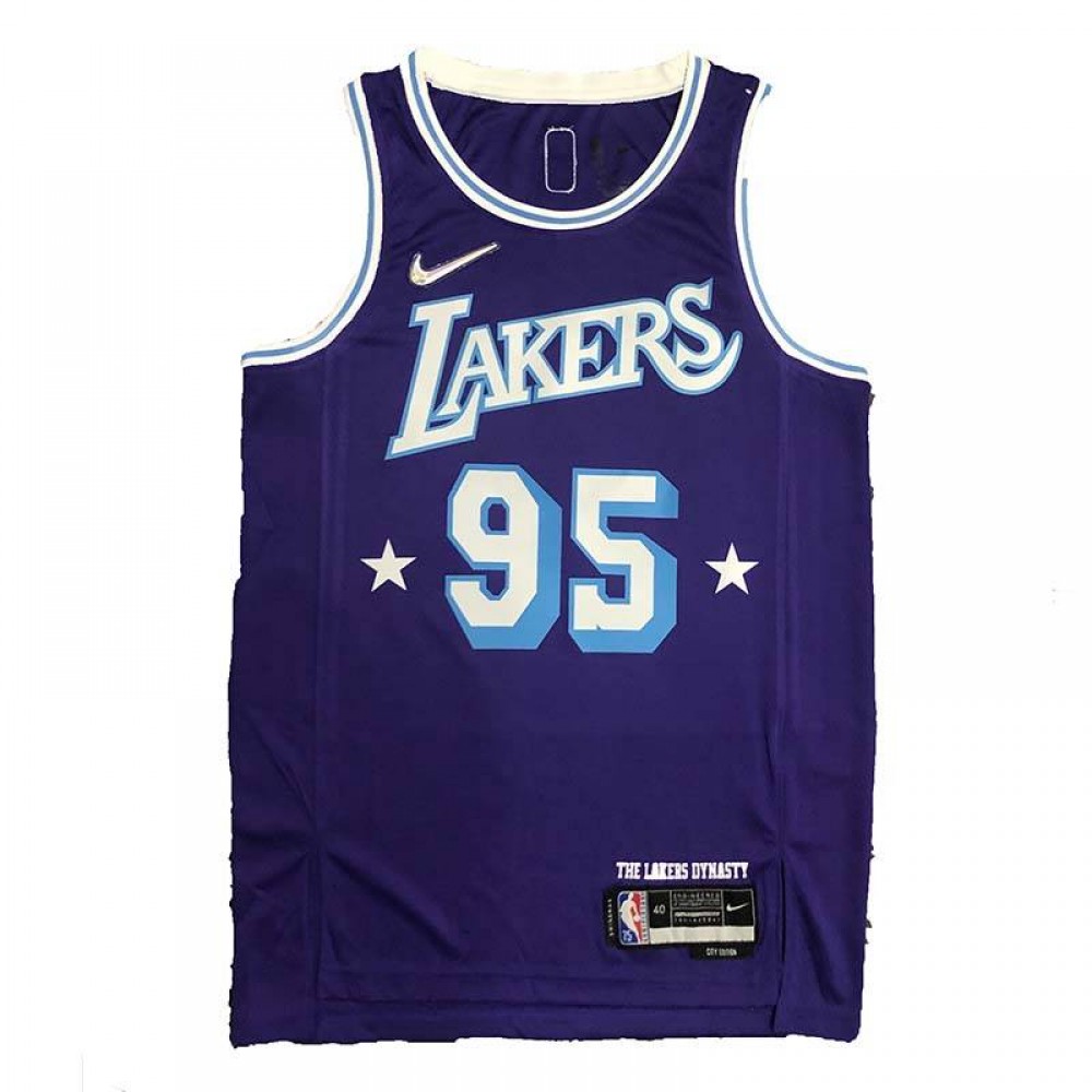 Camiseta Juan Toscano-Anderson #95 Los Angeles Lakers 2022 City Edition Púrpura Camiseta Juan Toscano-Anderson #95 Los Angeles Lakers 2022 City Edition Púrpura