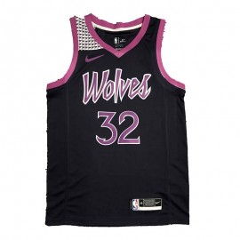 Camiseta Karl-Anthony Towns #32 Minnesota Timberwolves Negro/Rosa