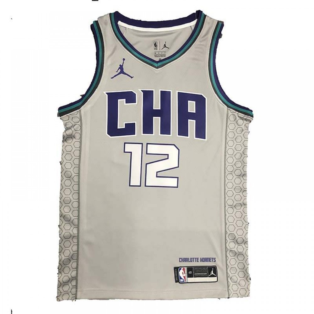 Camiseta Kelly Oubre Jr. #12 Charlotte Hornets 2019 Gris Camiseta Kelly Oubre Jr. #12 Charlotte Hornets 2019 Gris