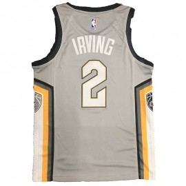 Camiseta Kyrie Irving #2 Cleveland Cavaliers 2018 Gris Camiseta Kyrie Irving #2 Cleveland Cavaliers 2018 Gris