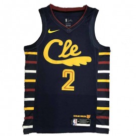 Camiseta Kyrie Irving #2 Cleveland Cavaliers Edición Rayas Negro