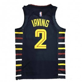 Camiseta Kyrie Irving #2 Cleveland Cavaliers Edición Rayas Negro Camiseta Kyrie Irving #2 Cleveland Cavaliers Edición Rayas Negro