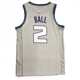 Camiseta LaMelo Ball #2 Charlotte Hornets 2019 Gris Camiseta LaMelo Ball #2 Charlotte Hornets 2019 Gris