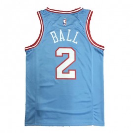 Camiseta Lonzo Ball #2 Chicago Bulls Azul Camiseta Lonzo Ball #2 Chicago Bulls Azul