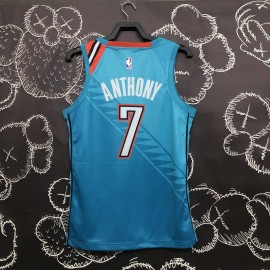 Camiseta Carmelo Anthony #7 Oklahoma City Thunder 18/19 Azul City Edition Camiseta Carmelo Anthony #7 Oklahoma City Thunder 18/19 Azul City Edition
