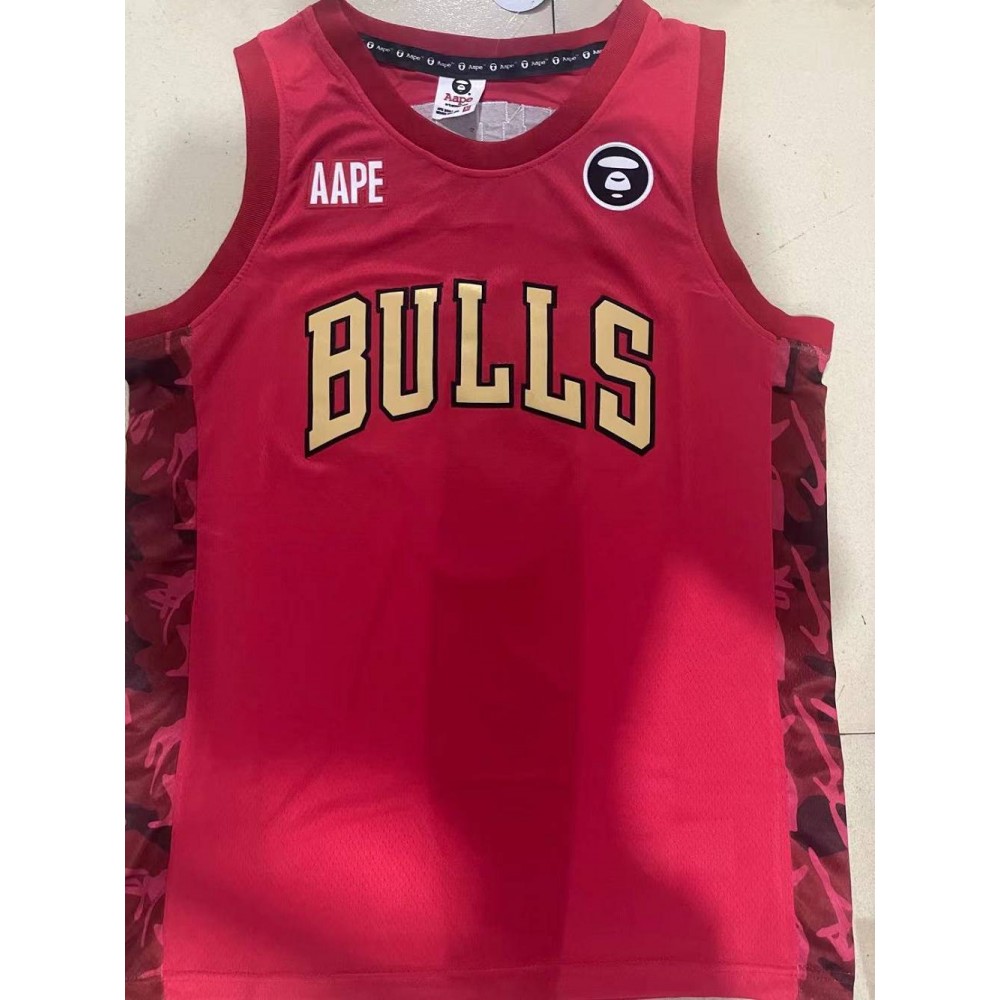 Camiseta Chicago Bulls x AAPE Rojo Camiseta Chicago Bulls x AAPE Rojo