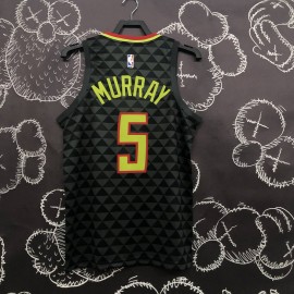 Camiseta Dejounte Murray #5 Atlanta Hawks 18/19 Negro Icon Edition Camiseta Dejounte Murray #5 Atlanta Hawks 18/19 Negro Icon Edition