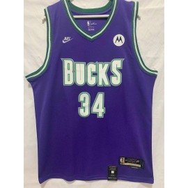 Camiseta Giannis Antetokounmpo #34 Milwaukee Bucks Clásico Edition Azul