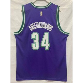 Camiseta Giannis Antetokounmpo #34 Milwaukee Bucks Clásico Edition Azul Camiseta Giannis Antetokounmpo #34 Milwaukee Bucks Clásico Edition Azul