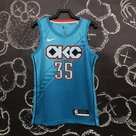 Camiseta Kevin Durant #35 Oklahoma City Thunder 18/19 Azul City Edition