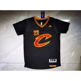 Camiseta LeBron James #23 Cleveland Cavaliers Negro