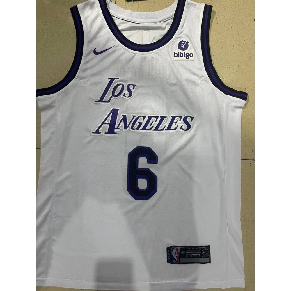Camiseta LeBron James #6 Los Angeles Lakers Blanco Camiseta LeBron James #6 Los Angeles Lakers Blanco