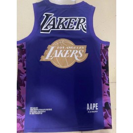 Camiseta Los Angeles Lakers x AAPE Púrpura Camiseta Los Angeles Lakers x AAPE Púrpura