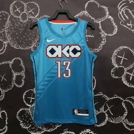 Camiseta Paul George #13 Oklahoma City Thunder 18/19 Azul City Edition