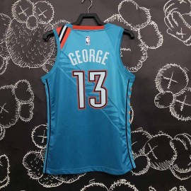 Camiseta Paul George #13 Oklahoma City Thunder 18/19 Azul City Edition Camiseta Paul George #13 Oklahoma City Thunder 18/19 Azul City Edition
