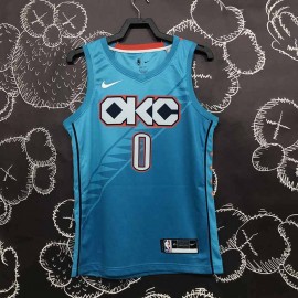 Camiseta Russell Westbrook #0 Oklahoma City Thunder 18/19 Azul City