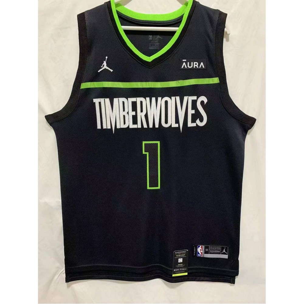 Camiseta Anthony Edwards #1 Minnesota Timberwolves 22/23 Negro Camiseta Anthony Edwards #1 Minnesota Timberwolves 22/23 Negro