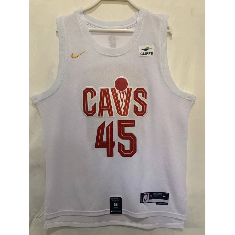 Camiseta Donovan Mitchell #45 Cleveland Cavaliers 2023 Blanco Camiseta Donovan Mitchell #45 Cleveland Cavaliers 2023 Blanco