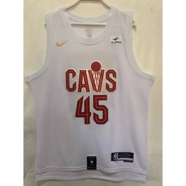 Camiseta Donovan Mitchell #45 Cleveland Cavaliers 2023 Blanco