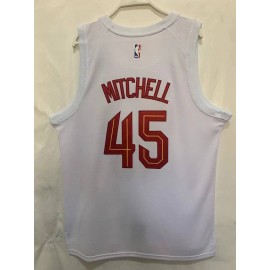 Camiseta Donovan Mitchell #45 Cleveland Cavaliers 2023 Blanco Camiseta Donovan Mitchell #45 Cleveland Cavaliers 2023 Blanco
