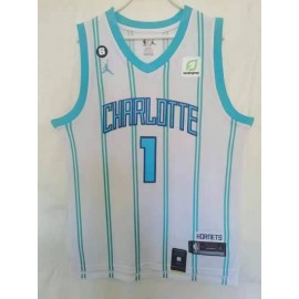 Camiseta LaMelo Ball #1 Charlotte Hornets 22/23 Blanco/Azul
